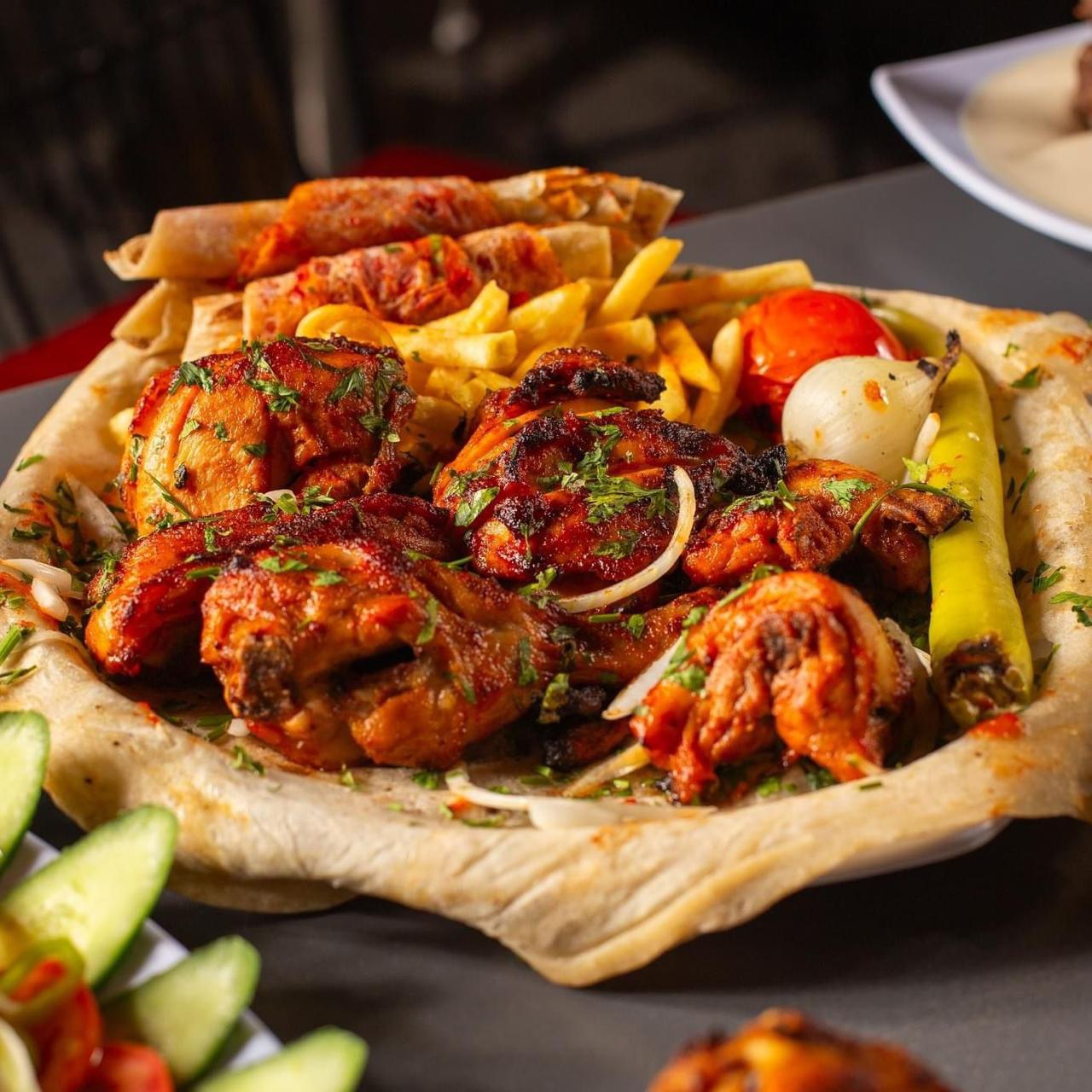 دجاج تركي مع ارز وبطاطا