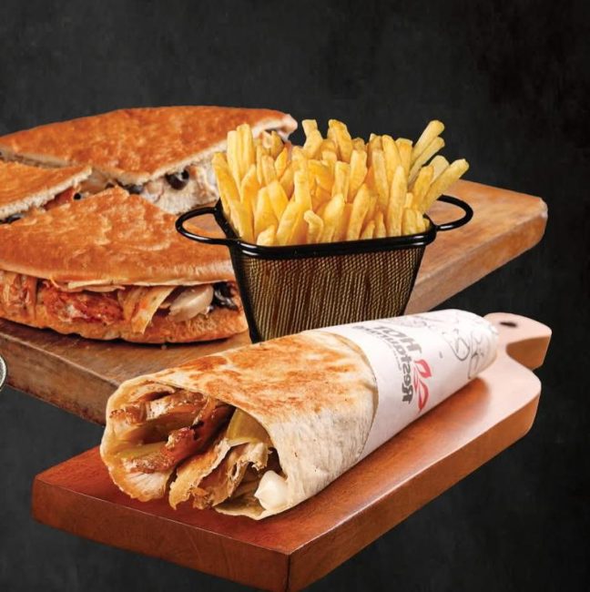 وجبة شاورما ايطالي الساخن دجاج