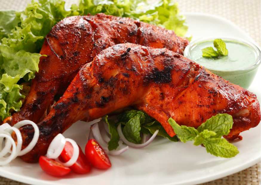 دجاج تكا مع ارز وبطاطا